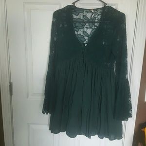 Free People Green Mini Dress